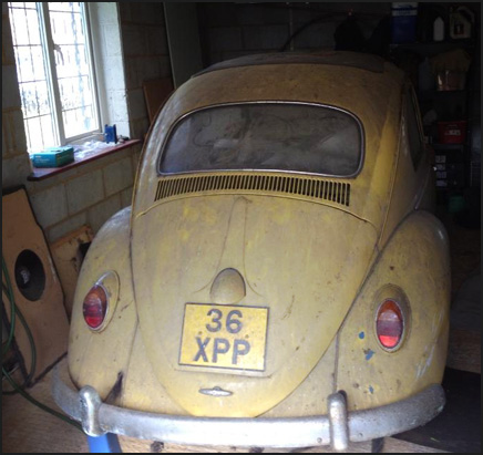 1961 gulf blue rhd ragtop bug